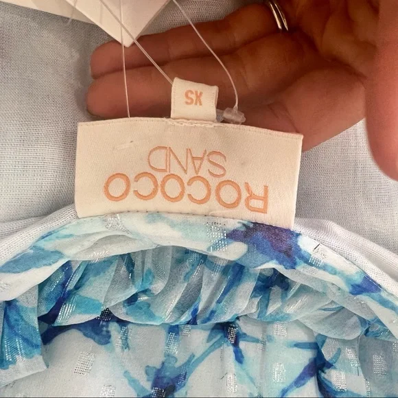 NWT Rococo Sand Volna Maxi Dress in Blue Multi Watercolor Floral Print xsmall - Picture 12 of 13